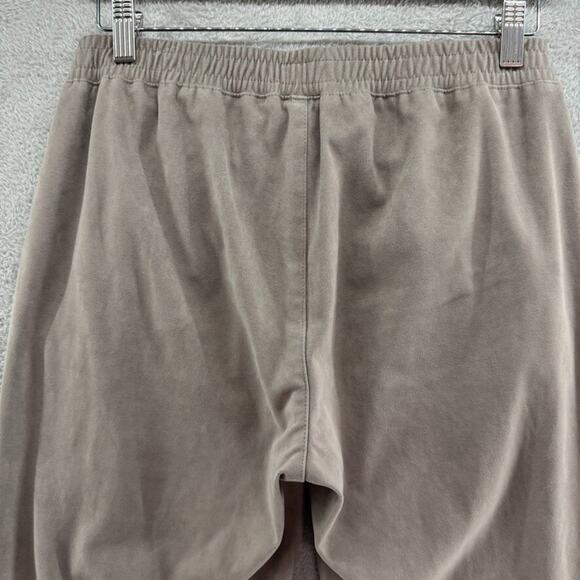 Zara Pants Womens M Taupe Gray Microfiber Stretch Mid Rise Pullon Jogger Pockets - Picture 7 of 14